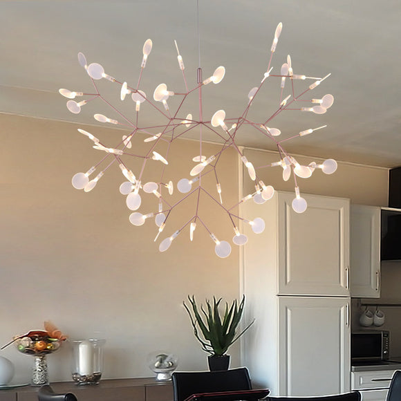 Unique Firefly Branched Sputnik Pendant Light Chandelier Ambient Light Candle Style LED - heparts