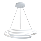 Dimmable 22'' Wide Twist Modern LED Pendant Chandelier in WhiteBlackChocolate