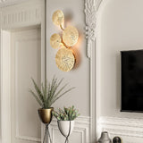 Lotus Leaves Solid Brass Sconce Wall Lights Vanity Lighting - heparts