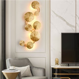 Lotus Leaves Solid Brass Sconce Wall Lights Vanity Lighting - heparts