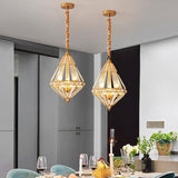 Pendant Light LED Unique Design Chandelier Metal Geometrical Painted Finishes Contemporary Vintage