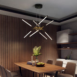 Pipe Minimalist Pendant Lights Remote Control Ceiling Pendant Chandelier Suspension LED Lamp