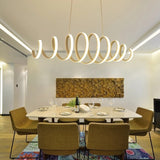 Postmodern Spiral Pendant Light Chandelier Lighting Ambient Light Dimmable Remote Control - heparts