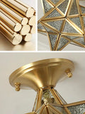 Pure Copper Diamond Light Ceiling&Pendant Chandelier Ambient Light Glass Candle Style E26/E27