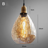 Retro Industrial Style Mini Art Glass Chandelier Pendant Lighting