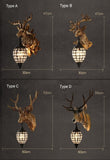 Retro Antler Mini Style Wall Lights & Sconces Ambient Light Home Decor American Village E14 - heparts