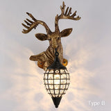 Retro Antler Mini Style Wall Lights & Sconces Ambient Light Home Decor American Village E14 - heparts