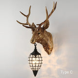 Retro Antler Mini Style Wall Lights & Sconces Ambient Light Home Decor American Village E14 - heparts