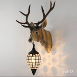 Retro Antler Mini Style Wall Lights & Sconces Ambient Light Home Decor American Village E14 - heparts