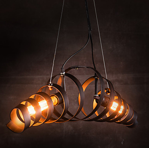 Retro Bar Iron Lamp Modern Minimalist Industrial Style Chandelier Pendant Light Edison - heparts