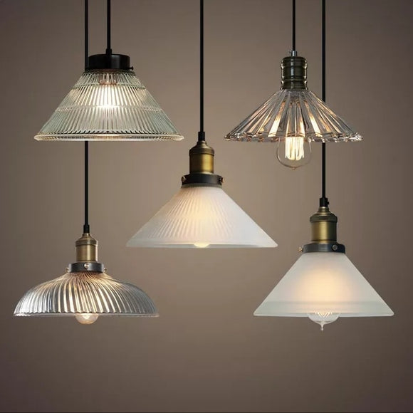 Retro Glass Pendant Light Designer's Lamp Simple Modern - heparts