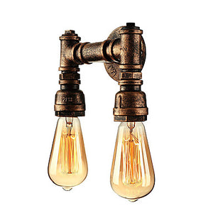 Retro Pipe Simple Vintage Wall Lamps & Sconces Metal 110-240V 60 W - heparts