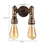 Retro Pipe Simple Vintage Wall Lamps & Sconces Metal 110-240V 60 W - heparts