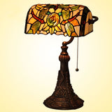 Rose&Dragonfly Tiffany Table Lamps Vintage Stained Glass -Home Decor D10H14 Inch - heparts