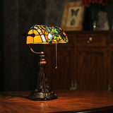 Rose&Dragonfly Tiffany Table Lamps Vintage Stained Glass -Home Decor D10H14 Inch - heparts