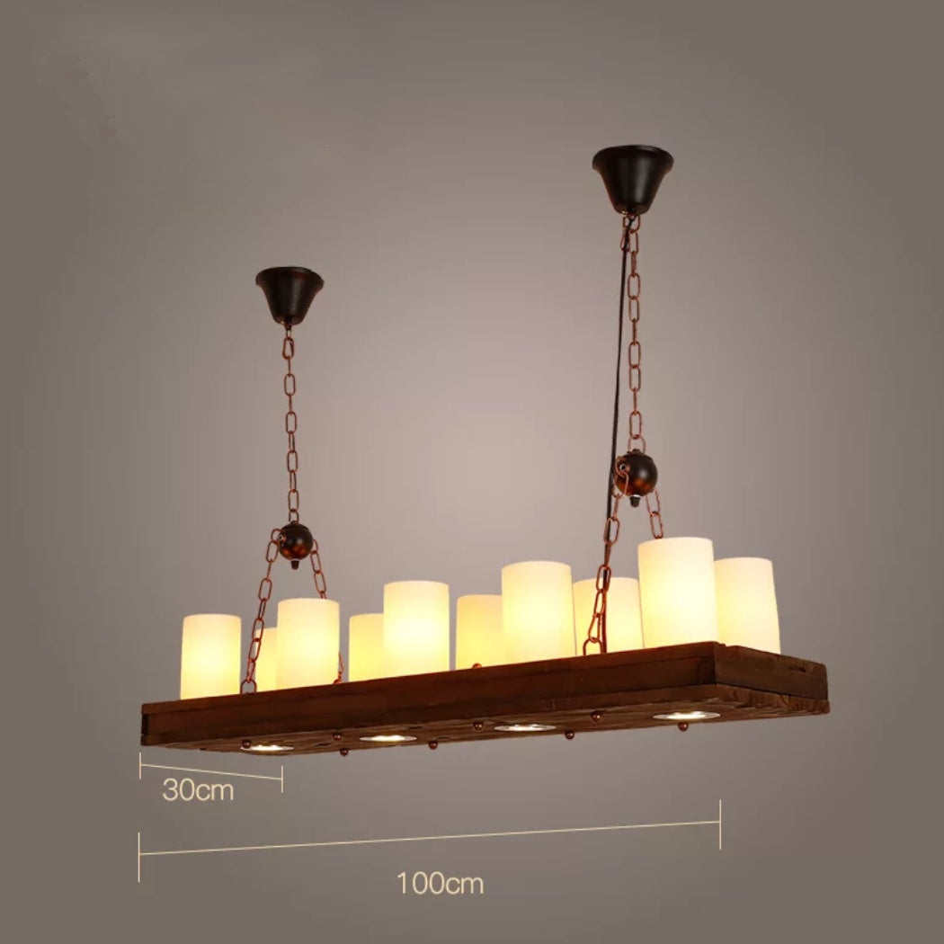 Distressed wood pendant light sale