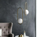 Simple Artful Vintage Hanging Ring Glass Ball Pendant Light Chandelier Lamps E26/E27 Base