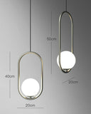 Simple Artful Vintage Hanging Ring Glass Ball Pendant Light Chandelier Lamps E26/E27 Base