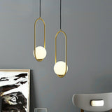 Simple Artful Vintage Hanging Ring Glass Ball Pendant Light Chandelier Lamps E26/E27 Base