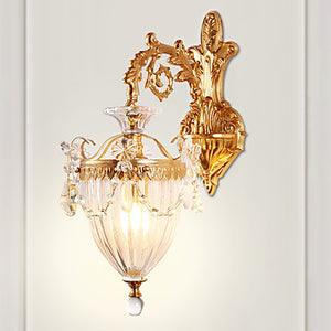 Pattern Traditional Copper Wall Light Creative Makeup Retro Sconces Living Room Indoor E12/E14