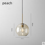 Various Shape Amber Glass Pendant Light Ambient Light - Mini Style 110-240V Edison Bulb Included