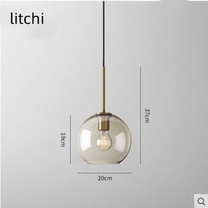 Various Shape Amber Glass Pendant Light Ambient Light - Mini Style 110-240V Edison Bulb Included