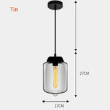 Various Color Cylinder Pendant Light Ambient Light - Mini Style, 110-240V Edison Bulb Included - heparts