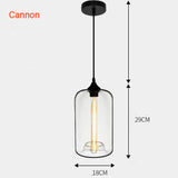 Various Color Cylinder Pendant Light Ambient Light - Mini Style, 110-240V Edison Bulb Included - heparts