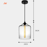 Various Color Cylinder Pendant Light Ambient Light - Mini Style, 110-240V Edison Bulb Included - heparts