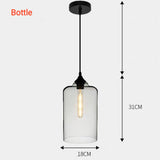 Various Color Cylinder Pendant Light Ambient Light - Mini Style, 110-240V Edison Bulb Included - heparts