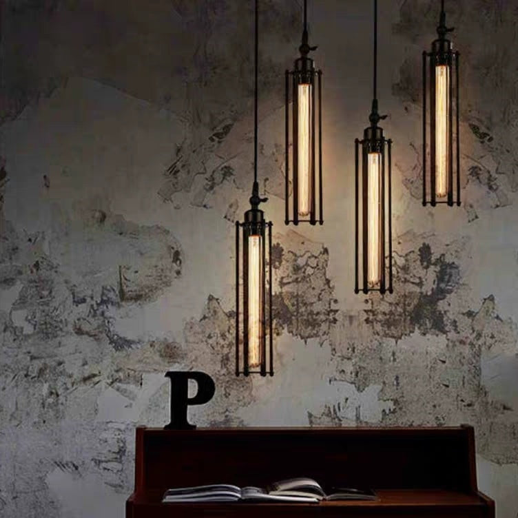 Metal hanging light outlet