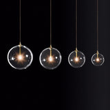 Vintage Clear Glass  Chandelier Lighting Fixture Clustered Pendant Lights G4 Bulb