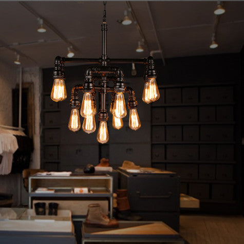 Vintage Industrial Pipe Edison Bulbs Retro Pendant Lights heparts