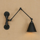 Water Pipe Wray Industrial Adjustable Swing Arm Wall Lamp Rich Metal Light