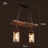 Wood Light Fixture Rustic Industrial Chandelier Bulbs Included - heparts