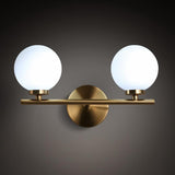 Simple Modern Strip Spherical Golden Living Room Bedroom Bedside Wall Lamp Creative Nordic Bathroom Bathroom Mirror Front Lamp