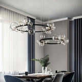 Luxury Living Room Lamp Modern Simple Nordic Lamp Bedroom Restaurant Clothing Store Molecular Magic Bean Net Red Bubble Chandelier