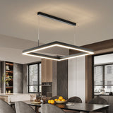 Square LED Chandelier Modern Simple Atmosphere  Living Room Modern LED Pendant Lights Suspension Lighting  90-265V