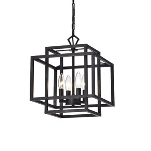 Kitchen Island Farmhouse Restaurant Chandelier 4 Industrial Wind Retro Geometric Lamp Chandelier