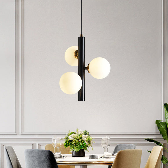 Nordic Style Restaurant Chandelier Modern Simple Household Three Head Dining Room Table Creative Personalized Bar Glass Lamp Pendant Lights