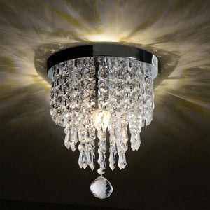 8 Inches LED Crystal Ceiling Light Plafonnier Lustre for Corridor Entrance Kitchen Lighting Fixtures Home Decor