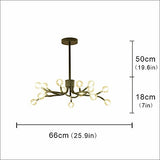 15/18-Lights Candle-style Chandelier Ambient Light Gold Painted Finishes Black Metal Glass LED G4