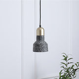 Mini Pendant Light with Antique Concrete Shade, Vintage Industrial Farmhouse Pendant Lighting Fixture Cement Ceiling Light for Dining Room