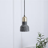 Mini Pendant Light with Antique Concrete Shade, Vintage Industrial Farmhouse Pendant Lighting Fixture Cement Ceiling Light for Dining Room