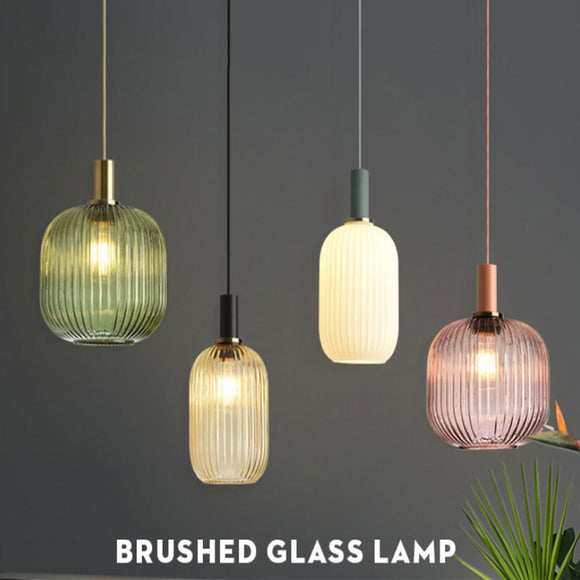 Nordic Retro restaurant colorfull glass pendant lights Creative living room Lamp Simple bedside lamp LED E26/E27 light