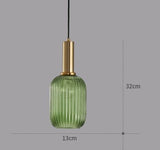 Nordic Retro restaurant colorfull glass pendant lights Creative living room Lamp Simple bedside lamp LED E26/E27 light