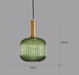 Nordic Retro restaurant colorfull glass pendant lights Creative living room Lamp Simple bedside lamp LED E26/E27 light