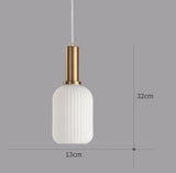 Nordic Retro restaurant colorfull glass pendant lights Creative living room Lamp Simple bedside lamp LED E26/E27 light