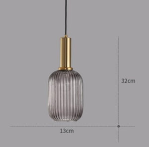 Nordic Retro restaurant colorfull glass pendant lights Creative living room Lamp Simple bedside lamp LED E26/E27 light