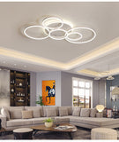 Gold White Modern LED Chandelier Lighting For Living Study Room Dimmable Indoor Lamps Parlor Foyer Lustres Lampadario Luminaire